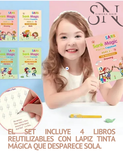 Set cuaderno magic caligrafia montessori